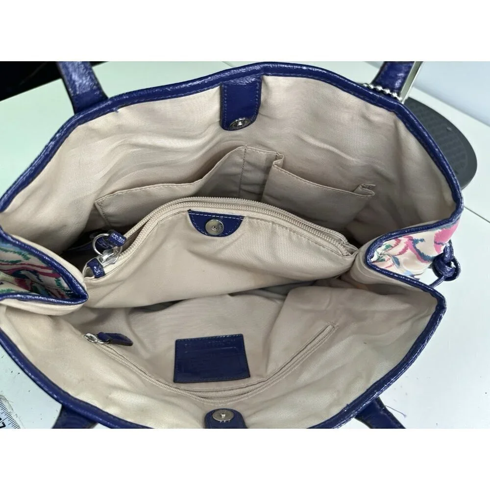 DAMAGED STRAPS - Coach F24453 Ikat Large Carryall Multicolored Signature C